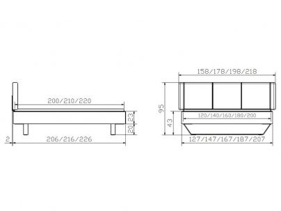 Lit Wood Tida en hêtre massif, Hasena fabricant Suisse. Meuble pour la chambre