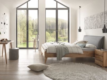 Lit Cussina en hêtre massif de qualité, Hasena fabricant Suisse.