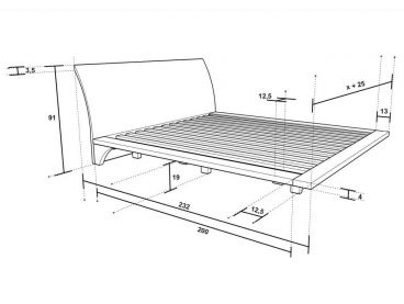 Dimensions du lit Carène