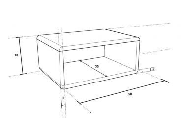 Dimensions du chevet Ariès en bois