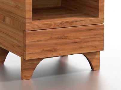 Zoom sur la finition du bois du chevet Cassiopée