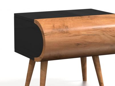 Zoom sur la finition du bois du chevet Hydra