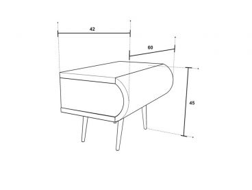 Dimensions du chevet Hydra en bois