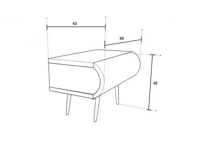Dimensions du chevet Hydra en bois