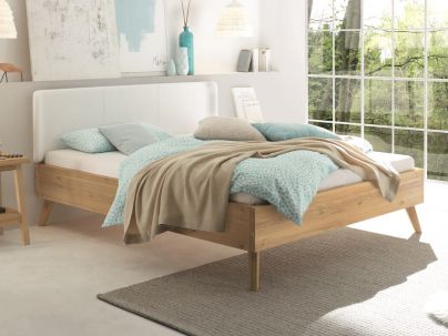 HASENA - Lit Cadro Leno en bois de chêne massif