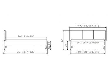 Dimensions du lit Cadro Leno