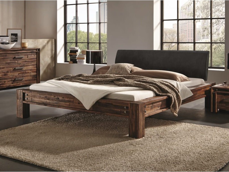 HASENA - Lit San Felipe en bois d'acacia massif