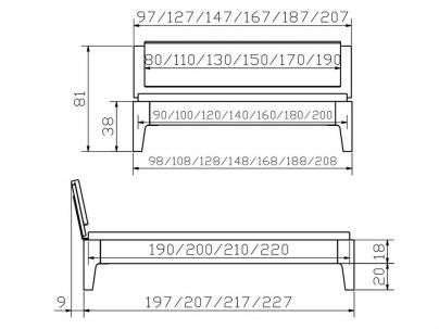 Lit Varus en chêne massif, Hasena fabricant Suisse. Meuble pour la chambre. Le Monde du Lit