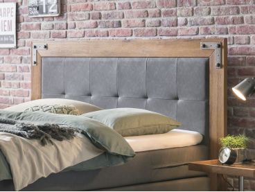 Zoom sur la tête de lit du lit Oakland boxspring