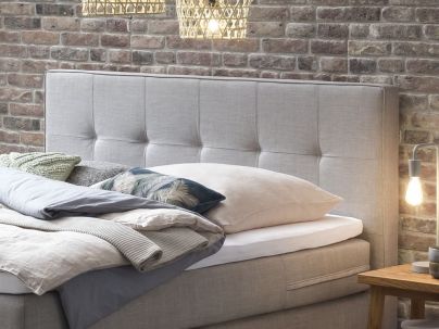 HASENA - Zoom sur la tête de lit du lit Finca boxspring