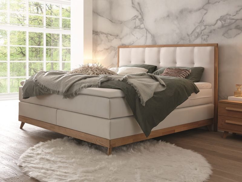 HASENA - Lit boxspring Villa en bois de chêne massif HASENA - Lit boxspring Villa en bois de chêne massif