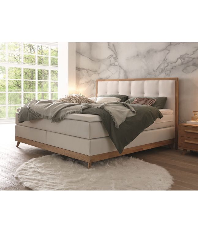 HASENA - Lit boxspring Villa en bois de chêne massif