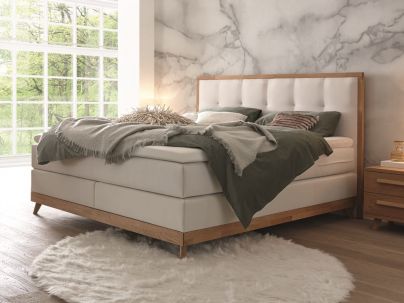 HASENA - Lit boxspring Villa en bois de chêne massif