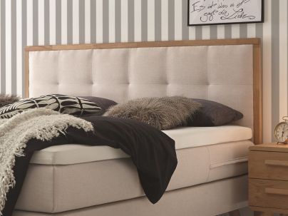 HASENA - Zoom sur la tête de lit du lit Nordic boxspring