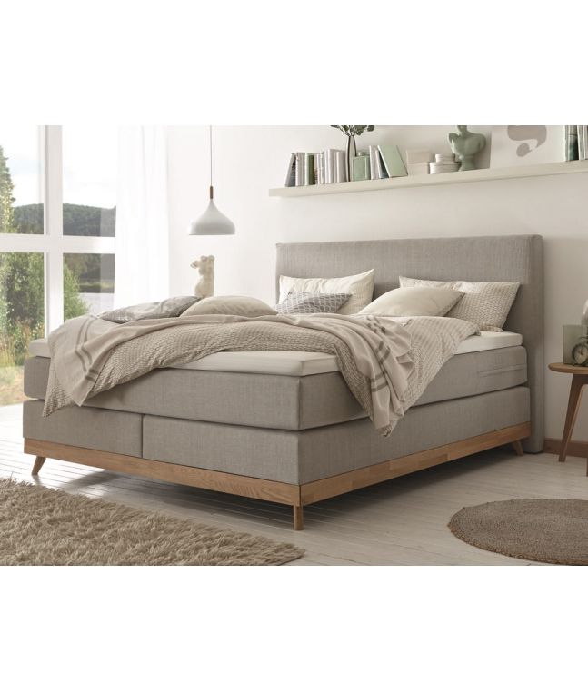 HASENA - Lit boxspring Scandia en bois de chêne massif
