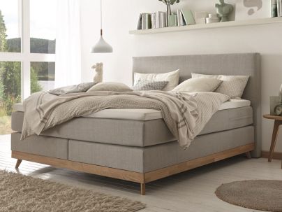 HASENA - Lit boxspring Scandia en bois de chêne massif