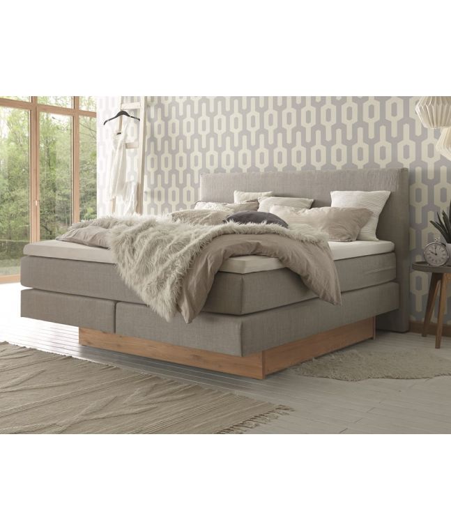 HASENA - Lit boxspring Denver en bois de chêne massif