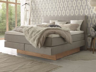 HASENA - Lit boxspring Denver en bois de chêne massif