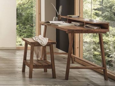 Chevet Ludo Vintage en chêne sauvage massif, Hasena fabricant Suisse. Meuble pour la chambre