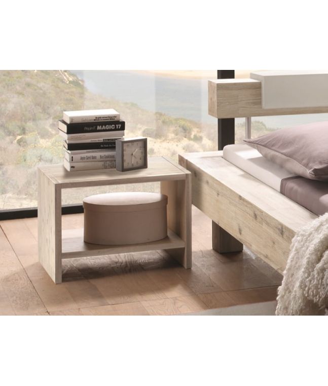 Chevet Lona de qualité en acacia massif, Hasena fabricant Suisse.