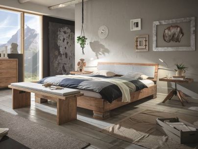 Chevet Carpi Vintage en chêne sauvage massif, Hasena fabricant Suisse. Meuble pour la chambre