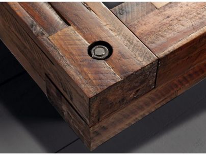 Lit Stabil en acacia massif, Hasena fabricant Suisse. Meuble pour la chambre. Le Monde du Lit