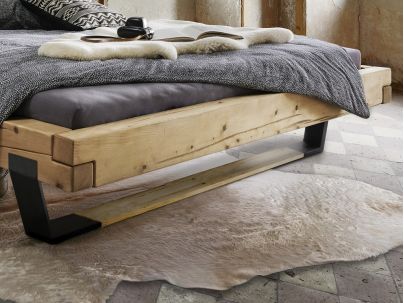 Lit Arthur 4 en epicea massif haut de gamme, meuble pour la chambre. Le Monde du Lit