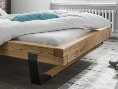 Lit Arthur 5 en chêne massif haut de gamme, meuble pour la chambre. Le Monde du Lit