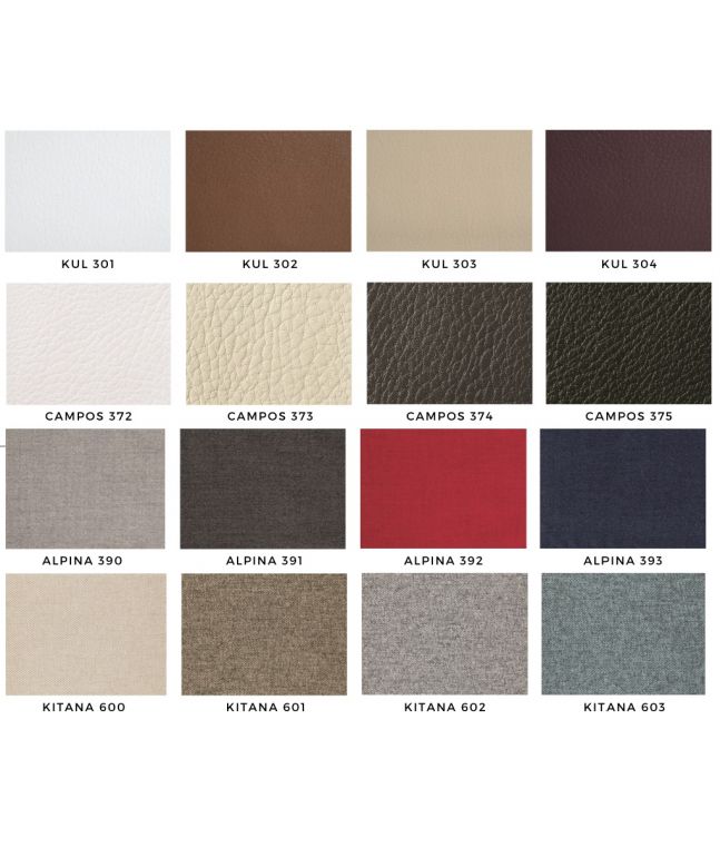 Echantillon de tissu et cuir Hasena fabricant Suisse. Meuble pour la chambre. Le Monde du Lit