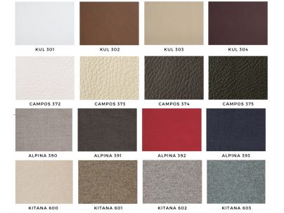 Echantillon de tissu et cuir Hasena fabricant Suisse. Meuble pour la chambre. Le Monde du Lit