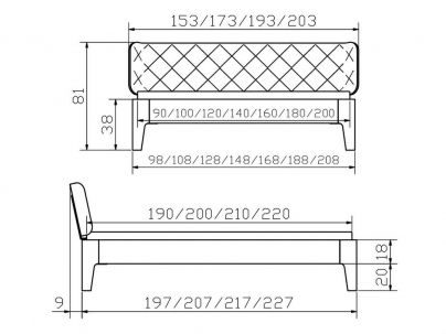 Lit Gabo en bois de chêne massif haut de gamme | Le Monde du Lit