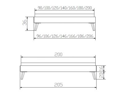Lit Calvari en chêne bianco massif haut de gamme, en bois massif | Le Monde du Lit