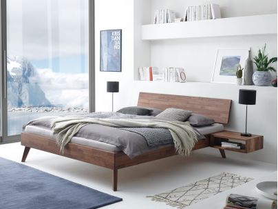 HASENA - Lit en noyer massif