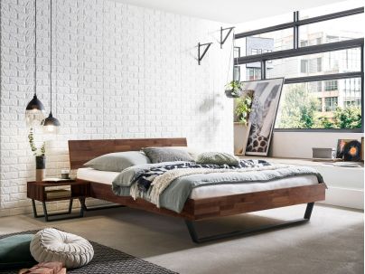 HASENA - Lit en noyer massif