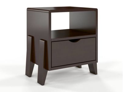 Chevet Jasmin 1 tiroir 1 niche en hêtre massif haut de gamme | Le Monde du Lit