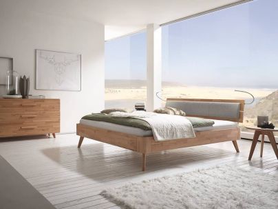 Lit Lumo en hêtre massif, Hasena fabricant Suisse. Meuble pour la chambre