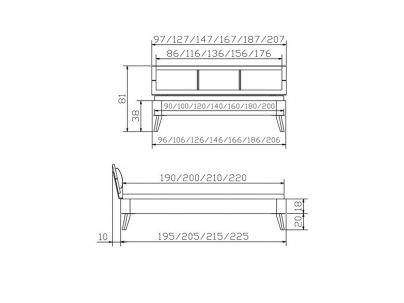 Lit Lumo en hêtre massif, Hasena fabricant Suisse. Meuble pour la chambre