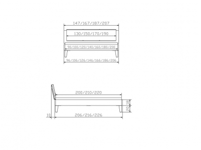 Lit Gola en acacia massif, Hasena fabricant Suisse. Meuble pour la chambre. Le Monde du Lit
