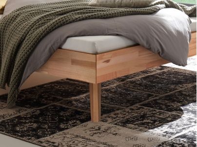 Lit Ortona en hêtre massif haut de gamme, en bois massif | Le Monde du Lit