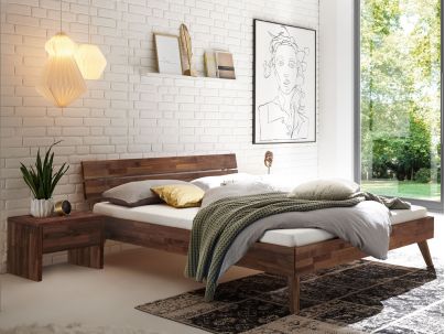 HASENA - Lit en noyer massif