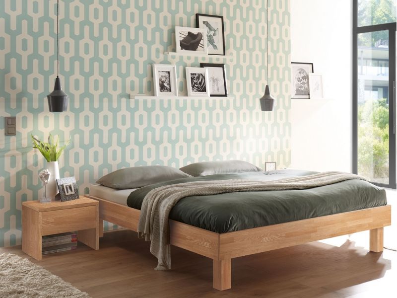 HASENA - Lit en chêne massif