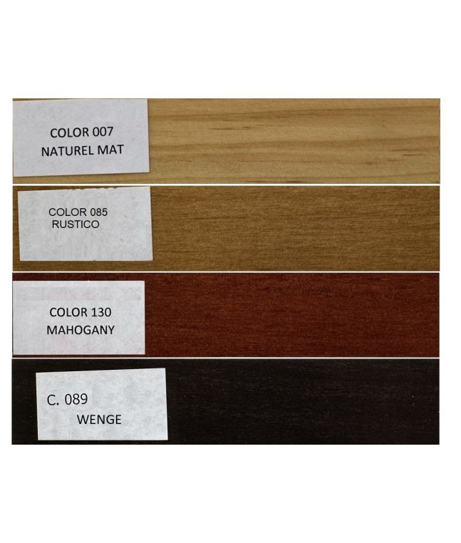 Echantillons teintes meubles en pin massif. Bois massif de qualité.