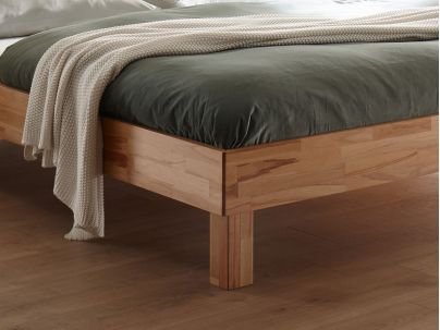 Lit Rapallo en hêtre massif haut de gamme, en bois massif | Le Monde du Lit