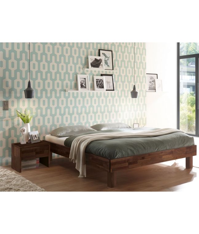 HASENA - Lit en noyer massif