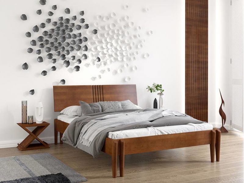 Lit Lilas en hêtre massif