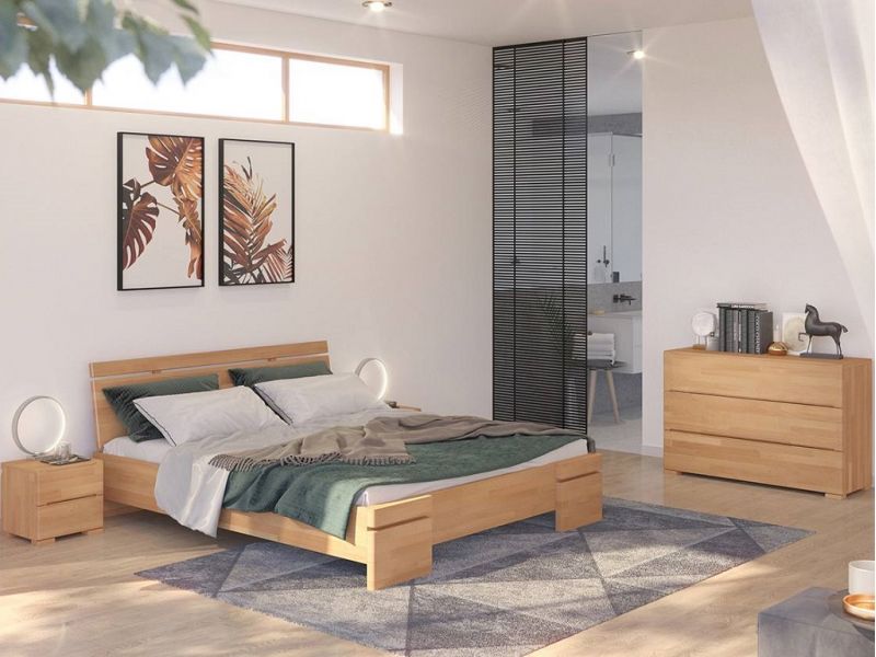 Lit coffre Iris en hêtre massif