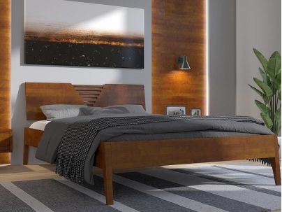 Lit Myosotis en hêtre massif haut de gamme | Le Monde du Lit