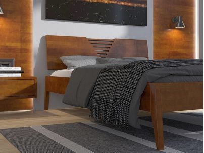 Lit Myosotis en hêtre massif haut de gamme | Le Monde du Lit