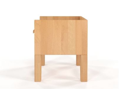 Chevet Amaryllis 1 tiroir  en hêtre massif haut de gamme | Le Monde du Lit