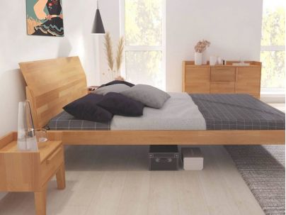 Chevet Amaryllis 1 tiroir  en hêtre massif haut de gamme | Le Monde du Lit